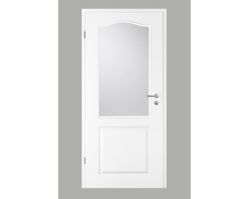 Foaie de ușă Pertura Pila 02 B albă 86,0x198,5 cm LA stânga (nu include sticla)