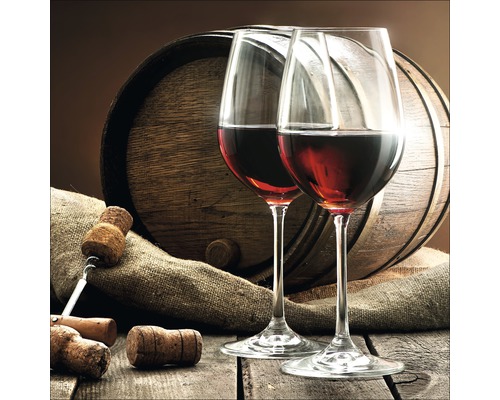 Tablou sticlă Red Wine IV 50x50 cm