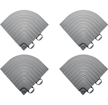 Element de colț pentru pavaj click 6,2x6,2 cm 4 bucăți, alb aluminiu-thumb-0