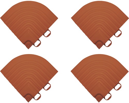 Element de colț pentru pavaj click 6,2x6,2 cm 4 bucăți, teracota