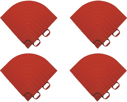 Element de colț pentru pavaj click 6,2x6,2 cm 4 bucăți, roșu