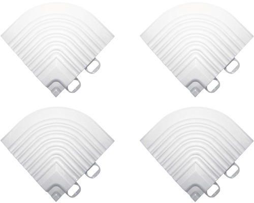 Element de colț pentru pavaj click 6,2x6,2 cm 4 bucăți, alb