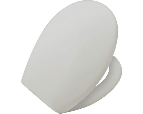 Capac WC form & style Ajon termoplast, închidere simplă, alb 44x37 cm-0