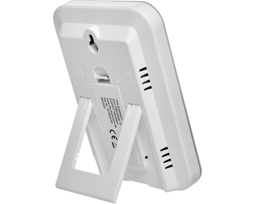 Vedere din spate a stației meteo cu suport