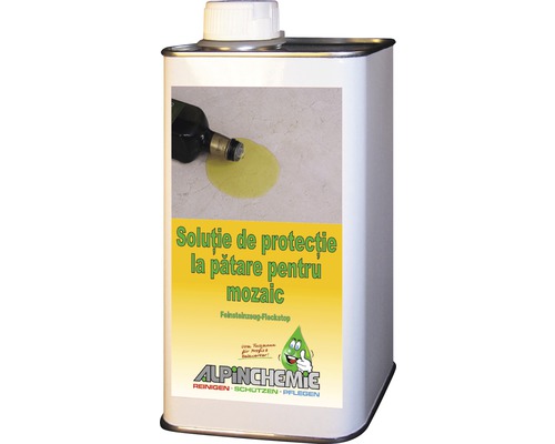 Soluție anti-pete pentru mozaic AlpinChemie 1 l Soluție de îndepărtare a petelor Alpin Chemie pentru mozaicuri, în cutie