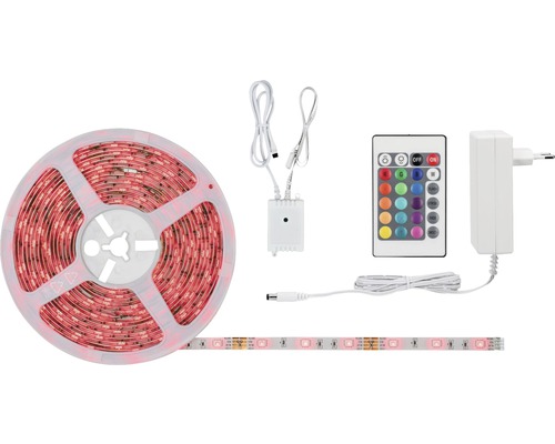 Bandă LED pe rolă cu telecomandă și sursă de alimentare