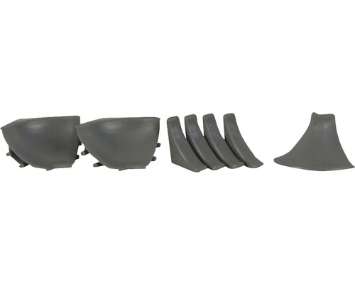 Set accesorii pentru plinta antistrop gri aluminiu