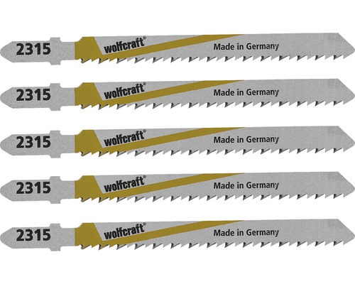 Pânze fierăstrău pendular Wolfcraft 100/75 mm, pentru lemn de terasă, pachet 5 bucăți