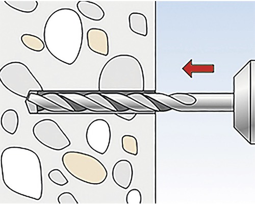 Reprezentarea unui burghiu care găurește piatră