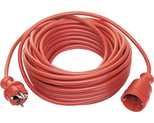 Prelungitor electric 30m 3600W roșu, cablu din PVC