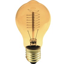 Bec vintage E27 60W, glob clar A60 cu bulb, incandescent