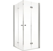 Cabină de duș pătrată Schulte Garant, 80x80x200 cm, uși pliabile, sticlă securizată transparentă, profil alunatur-thumb-1