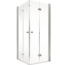 Cabină de duș pătrată Schulte Garant, 90x90x200 cm, uși pliabile, sticlă securizată transparentă, profil alunatur-thumb-1