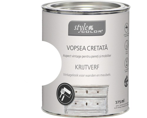 Vopsea cretă pentru mobilier StyleColor white 375 ml Vopsea cretă pentru mobilier StyleColor white 375 ml