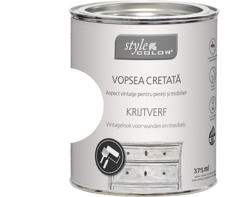 Vopsea cretă pentru mobilier StyleColor white 375 ml