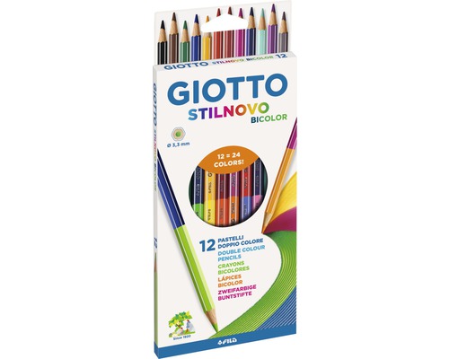 Set 12 creioane bicolore Stilnovo Giotto
