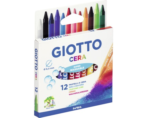Set 12 creioane cerate Cera Giotto