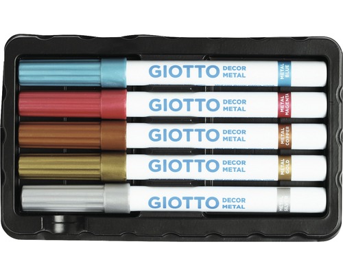 Set 5 markere Giotto efect metalic