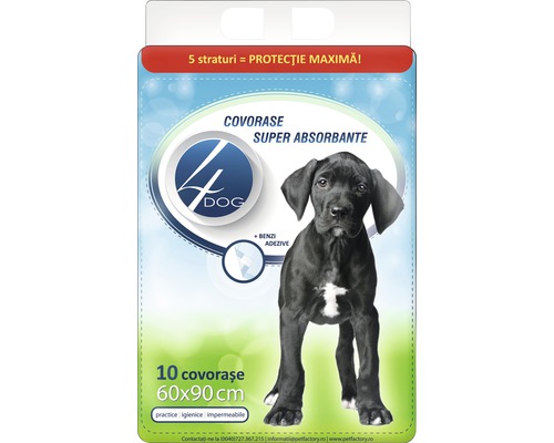 Covorașe absorbante 4DOG 60*90 cm, 10 buc. Covorașe absorbante 4DOG 60*90 cm, 10 buc.