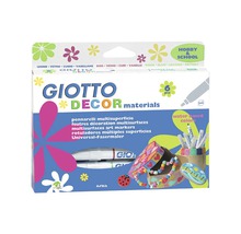 Markere Giotto Decor Materials, 6 bucăți, pentru decorarea diferitelor suprafețe