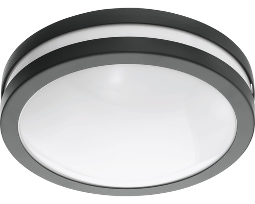 Plafonieră/aplică cu LED integrat Eglo Crosslink 14W 1400 lumeni, lumină caldă, pentru exterior IP44, antracit/alb