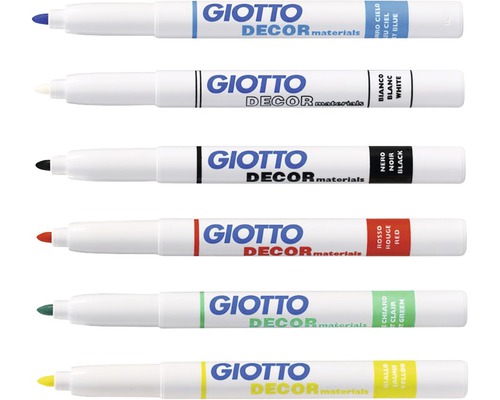 Set 6 markere pentru decorare Giotto Decor