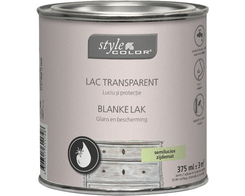 Lac transparent semimat StyleColor pentru vopsea cretă 375 ml