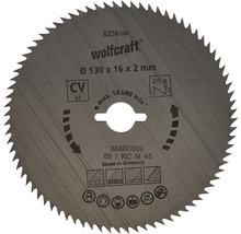 Disc fierăstrău circular Wolfcraft Ø130x2x16 mm 80 dinți-thumb-0