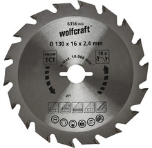 Disc fierăstrău circular Wolfcraft Ø130x2,4x16 mm 18 dinți-thumb-0