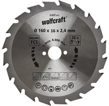 Disc de ferăstrău circular Wolfcraft, diametru 160 milimetri