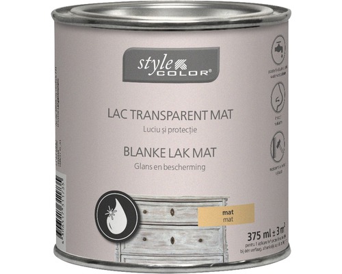 Lac transparent mat StyleColor pentru vopsea cretă 375 ml