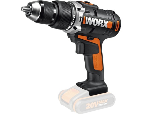 Mașină de găurit & înșurubat cu percuție fără acumulator Worx WX372.9 20V max. 50Nm, incl. 1 bit cu cap dublu