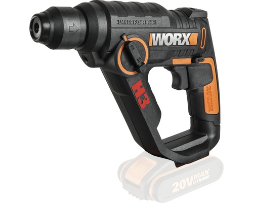Ciocan rotopercutor fără acumulator Worx WX390.9 H3 20V max. 1,2J SDS-plus Ciocan rotopercutor cu acumulator Worx cu tehnologie Hammerforce
