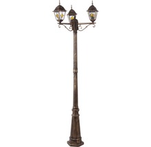 Lumină de exterior cu trei brațe în stil clasic pentru grădină