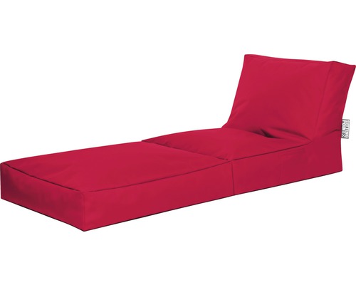 Șezlong roșu tip sac de șezut pentru exterior
