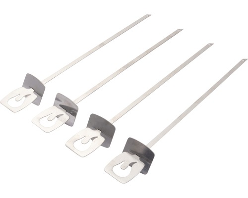 Patru mixere metalice pentru amestecarea vopselelor