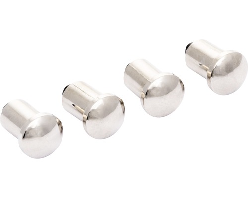 Patru capace metalice pentru butoni de mobilă