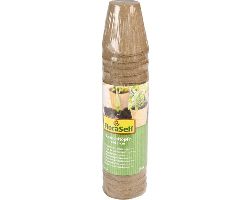 FloraSelf ghivece de germinare, rotunde, șase centimetri, ambalate FloraSelf ghivece de germinare, rotunde, șase centimetri, ambalate