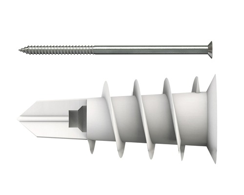 Dibluri plastic autoforante cu șurub Tox Spiral, 50 bucăți, pentru gipscarton-0