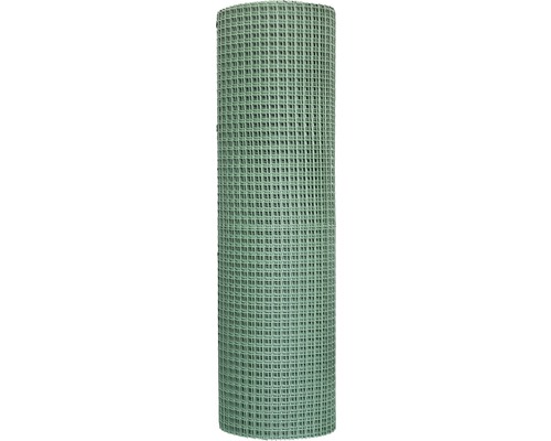 Plasă țesătură plastic pentru garduri, ochiuri pătrate 2 cm, marfă la metru 100 cm, verde