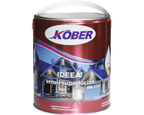 Email superlucios Ideea Köber gri deschis 4 l Recipient vopsea Köber pentru utilizare la interior și exterior