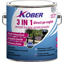 Email lucios anticoroziv 3 în 1 Köber alb 2,5 l-thumb-1