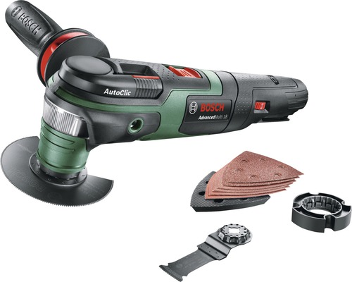 Mașină multifuncțională fără acumulator Bosch AdvancedMulti 18V, accesorii incluse