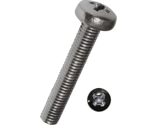 Șuruburi metrice cu cap bombat cruce Dresselhaus 6x40 mm DIN7985 oțel inox A2, 100 bucăți-0