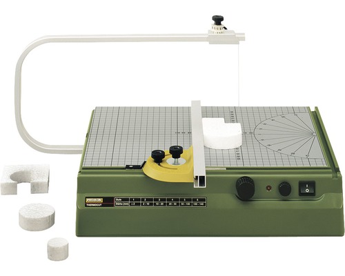 Aparat de tăiat cu fir cald Proxxon Micromot Thermocut 230/E 20W max. 140mm Proxxon Thermocut mașină de tăiat cu fir fierbinte cu masă de tăiere