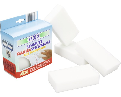 FeXX bureți abrazivi pentru murdărie din spumă, 4 bucăți