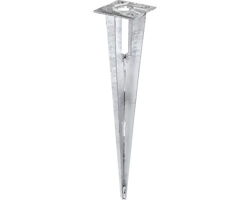 Bucșă de bătut în pământ pentru stâlp din țeavă de oțel, 3,4 cm, zincat la foc Țepușă de pământ din metal pentru fixarea stâlpilor