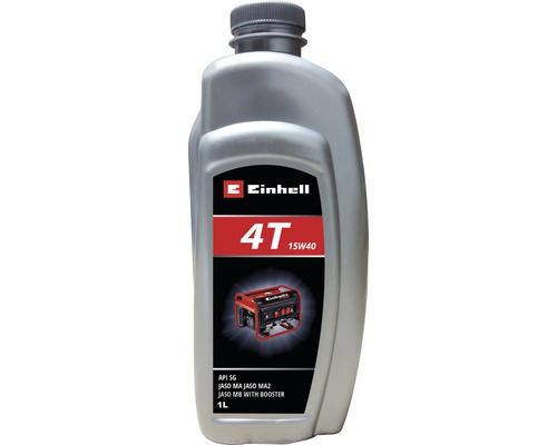 Ulei de motor Einhell 4T SAE 15W40 API SG, 1 litru, pentru generatoare & mașini de grădinărit