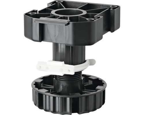 Picioare mobilă ascunse Tarrox Ø77x(140-160)mm plastic negru pachet 4 bucăți Picior reglabil din plastic
