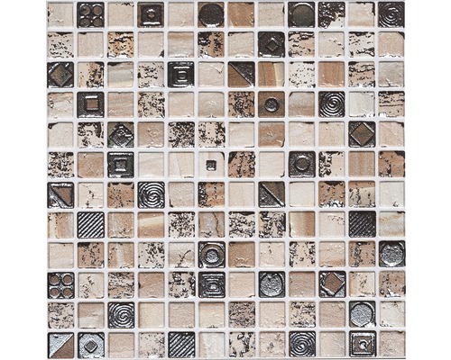 Gresie / Faianță porțelanată glazurată Mosaico Avorio Beige Mix 30x30 cm